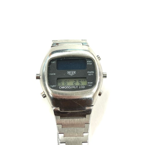 543 - Vintage Heuer Chrono vintage digital watch with original stainless steel strap