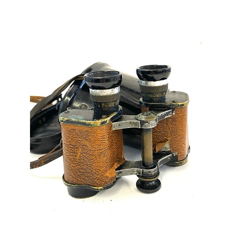 106 - German Nazi WW2 Goerz 8 x 26 binoculars with a Swastika and eagle marks