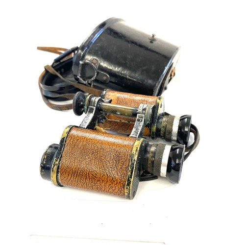 106 - German Nazi WW2 Goerz 8 x 26 binoculars with a Swastika and eagle marks