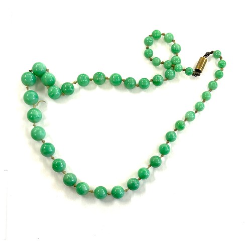 Antique string of Jade beads- total length of necklace 43 cm