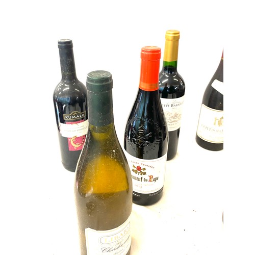 33 - 6 Bottles of assorted wine includes cotes du rhone, Pinotage, Libaio, Chateau des maze etc