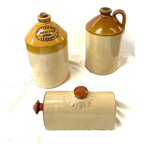 27 - Selection of earthenware includes water bottle, decanter etc