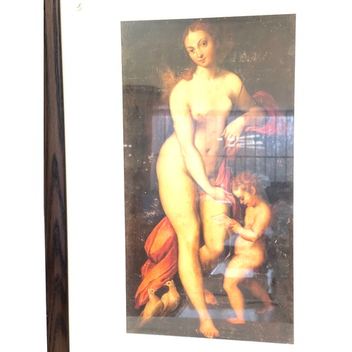 46 - Framed picture of a lady measures approx 8 inches by 26 inches