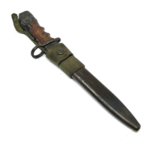 79 - British No 7 MK.1/L bayonet with scabbard & webbing frog