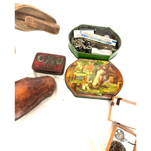 7 - Selection of collectable items includes perfume bottle, shoe last etc