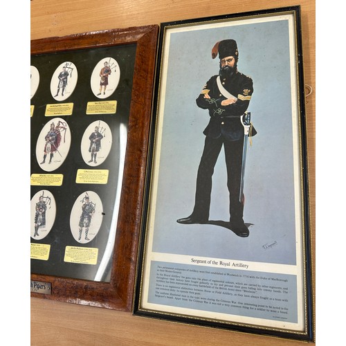 36 - 2 Framed Scottish uniform prints largest measures 15 inches by 20 inches