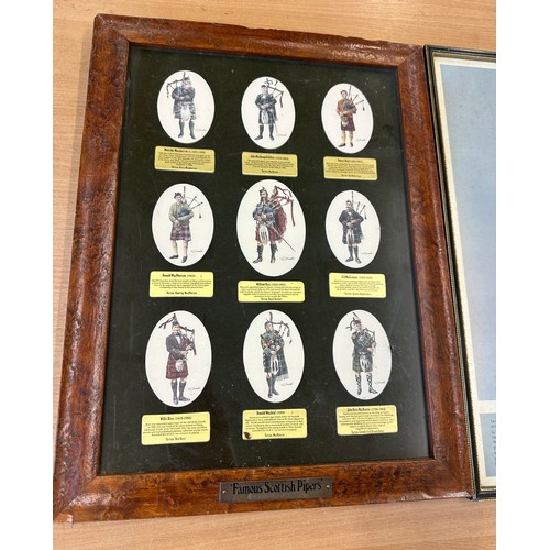 36 - 2 Framed Scottish uniform prints largest measures 15 inches by 20 inches