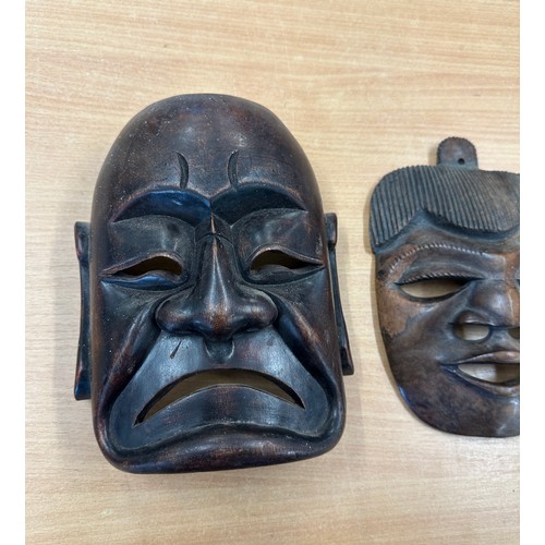 17 - Selection of 3 wooden masks