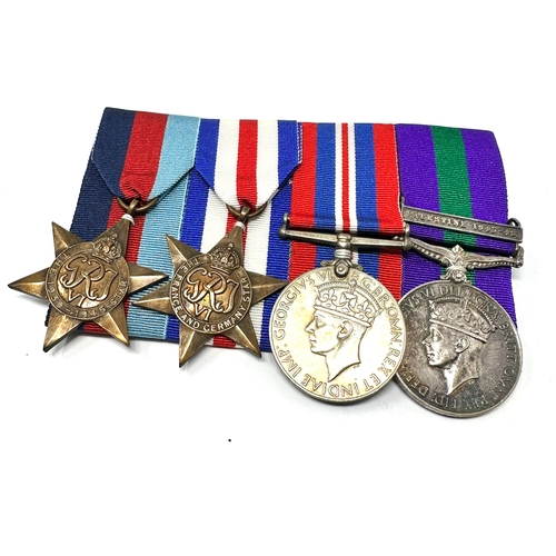 6 - 1939-45 ww2 G.S.M medal group mounted Palestine bar to 14441365 pte j.s lennard oxy & bucks