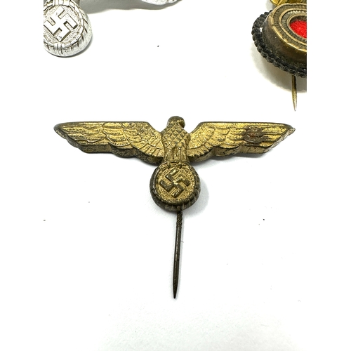 15 - 3 ww2 German cap badges inc Kriegsmarine -Army