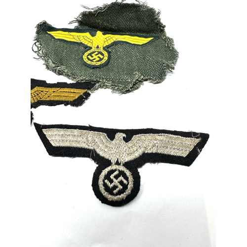 26 - 3 ww2 german cloth breast eagles inc kriegsmarine cut from uniform