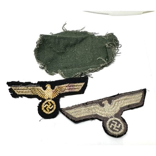 26 - 3 ww2 german cloth breast eagles inc kriegsmarine cut from uniform