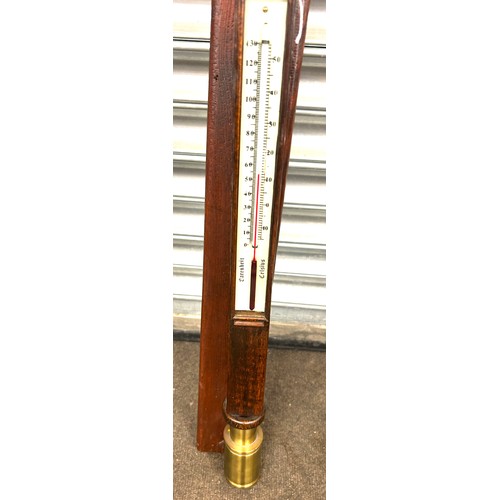 102 - Marine stick barometer complete with Gimble on display board circa 1890 fully working