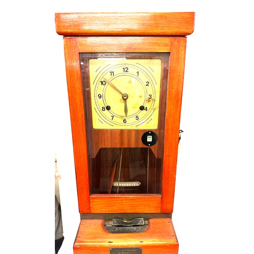 330 - Antique vintage clocking in machine