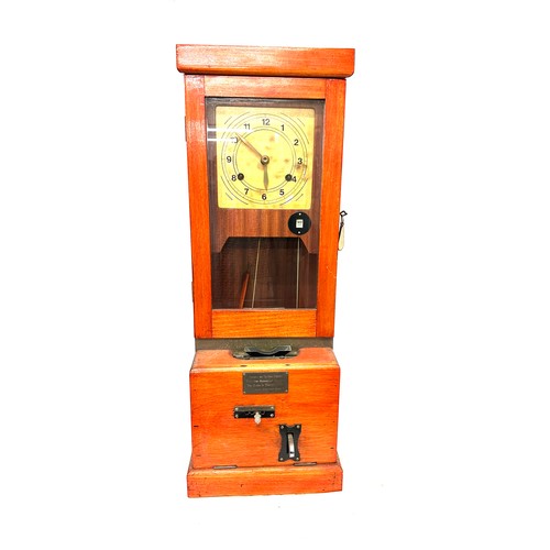 330 - Antique vintage clocking in machine