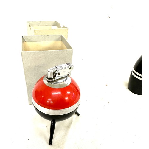 6 - Art deco sputink Novelty cigarette lighter in original box and novelty hand grenade lighter