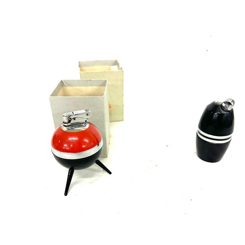 6 - Art deco sputink Novelty cigarette lighter in original box and novelty hand grenade lighter