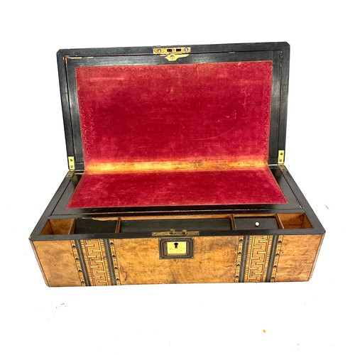 293 - Very large victorian Turnbridge ware writing box, approximate measurements: Height 7 inches Width 19... 