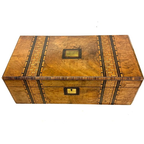 293 - Very large victorian Turnbridge ware writing box, approximate measurements: Height 7 inches Width 19... 