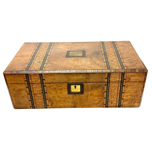 293 - Very large victorian Turnbridge ware writing box, approximate measurements: Height 7 inches Width 19... 