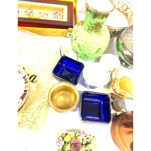 294 - Selection of miscellaneous includes brass ware, pottery, plates, vases, jugs etc