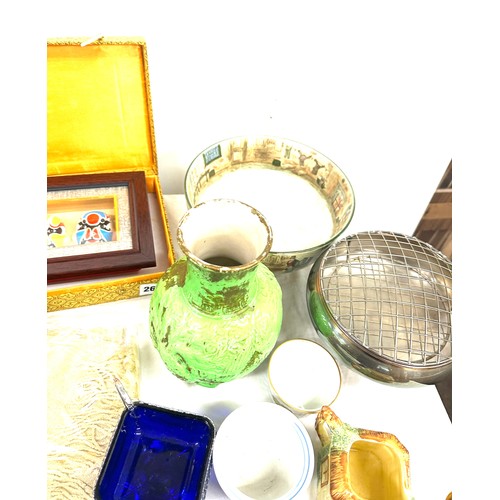 294 - Selection of miscellaneous includes brass ware, pottery, plates, vases, jugs etc