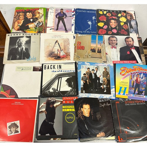 75 - Selection of UK 45rpm Record singles 70s/ 80s. 90s with all picture sleeves approx 40