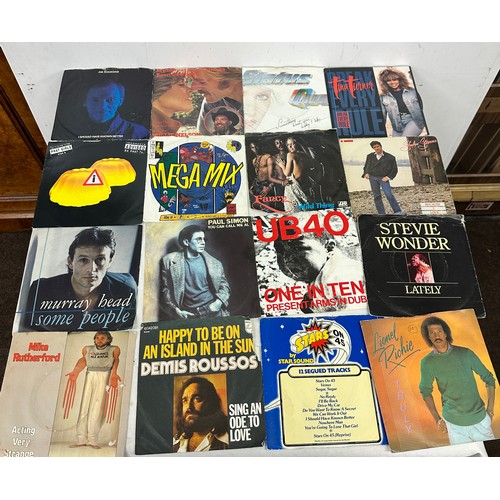 75 - Selection of UK 45rpm Record singles 70s/ 80s. 90s with all picture sleeves approx 40