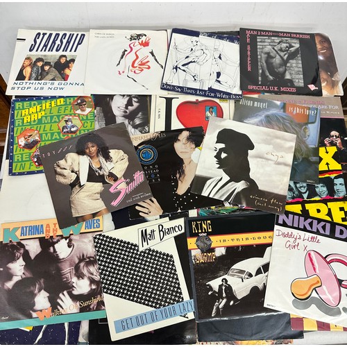 141 - Selection of UK 45rpm Record singles 70s/ 80s/ 90s with all picture sleeves approx 40