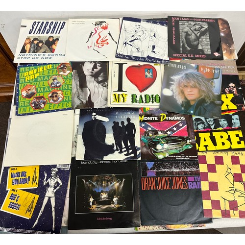 141 - Selection of UK 45rpm Record singles 70s/ 80s/ 90s with all picture sleeves approx 40