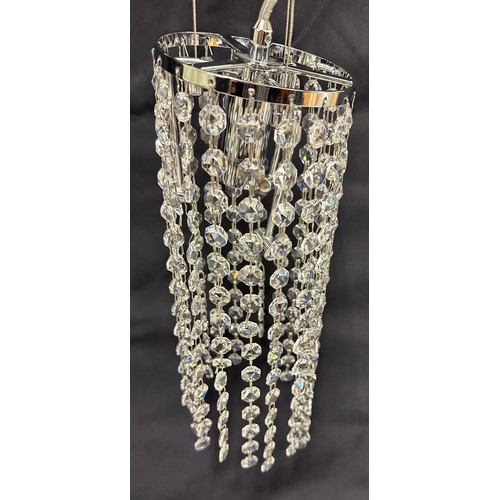 234 - Drop crystal glass ceiling light fitting