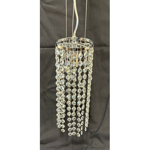 234 - Drop crystal glass ceiling light fitting