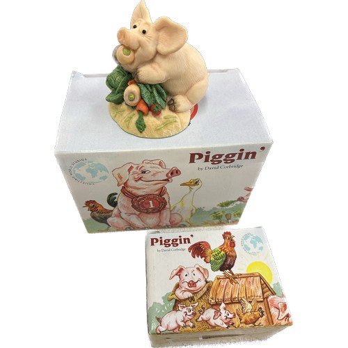 137 - Selection of vintage Piggin by David Corbridge collectable pig figures