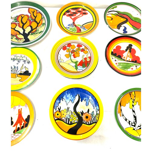 99 - Selection of Wedgwood limited edition Living landscapes of Clarice Cliff plates. 11 plates in total