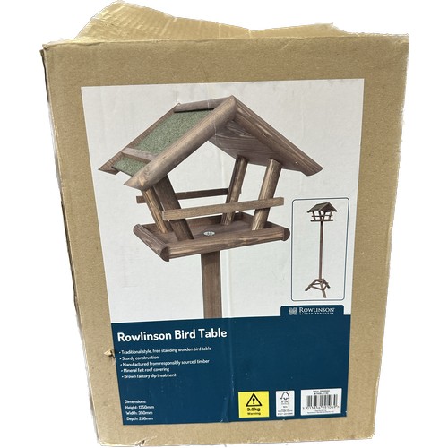 342 - 2 Garden bird feeders includes Boxed Rawlinson bird table etc