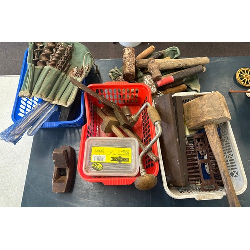 280 - Selection of assorted tools includes hammers, drill bits etc