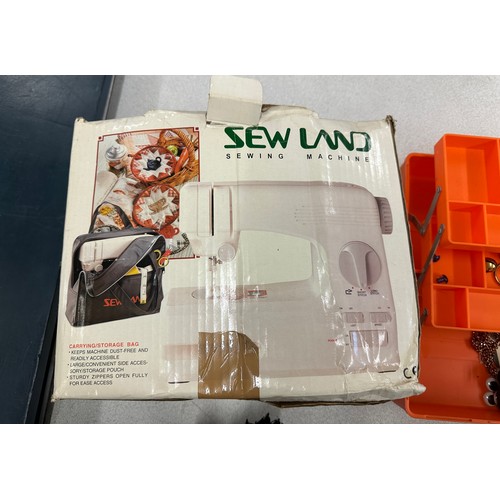 343 - Large selection of Sewing equipment includes Sew land sewing machine etc