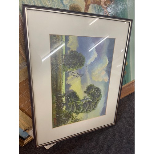 337 - Large selection of framed paintings mostly by J.J Abraham, there are approximately 30+