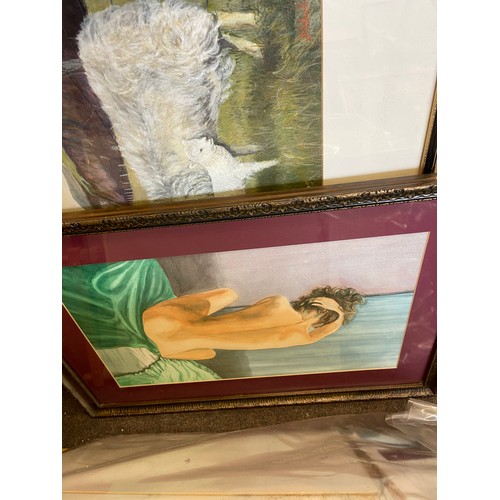 337 - Large selection of framed paintings mostly by J.J Abraham, there are approximately 30+