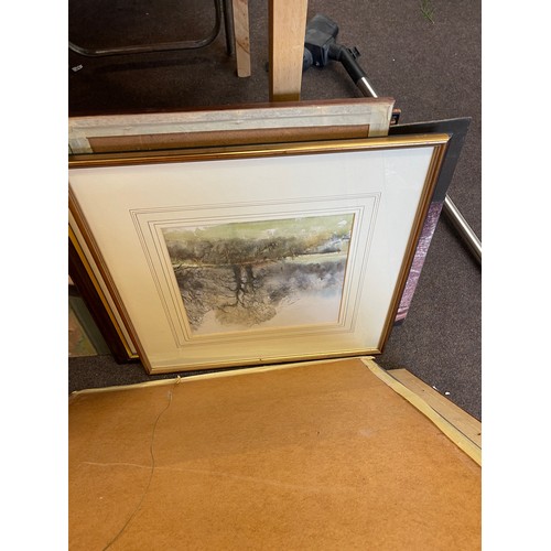 337 - Large selection of framed paintings mostly by J.J Abraham, there are approximately 30+