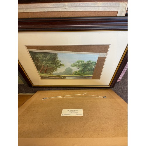 337 - Large selection of framed paintings mostly by J.J Abraham, there are approximately 30+