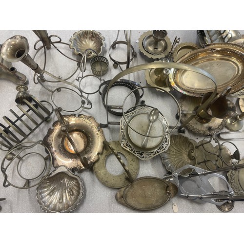 252 - Large selection of silver plated items includes part sets, trays etc