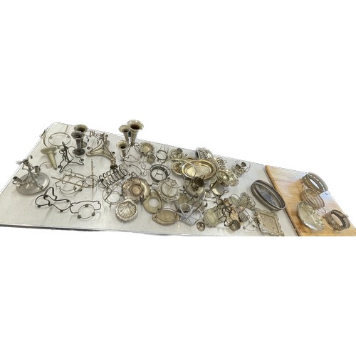 252 - Large selection of silver plated items includes part sets, trays etc