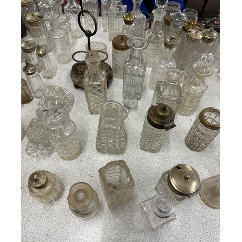 318 - Large selection of assorted Cruet/ vinaigrette pieces