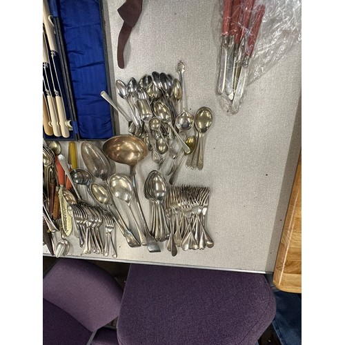 281 - Large selection of silver plated cutlery includes boxed and unboxed, total weight approx 15kg