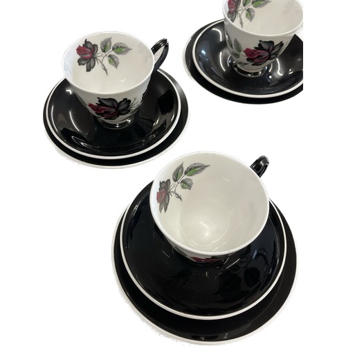 534 - Six Royal Albert Masquerade trio sets