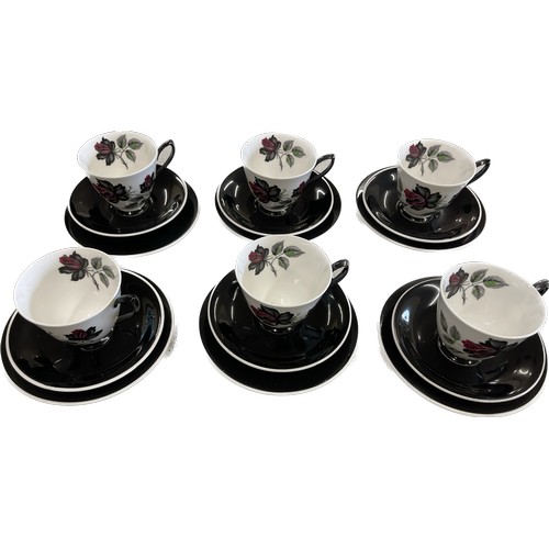 534 - Six Royal Albert Masquerade trio sets