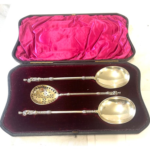 510 - Cased silver Walker and Hall apostle set- hallmarked. Weighs approx 200 grams