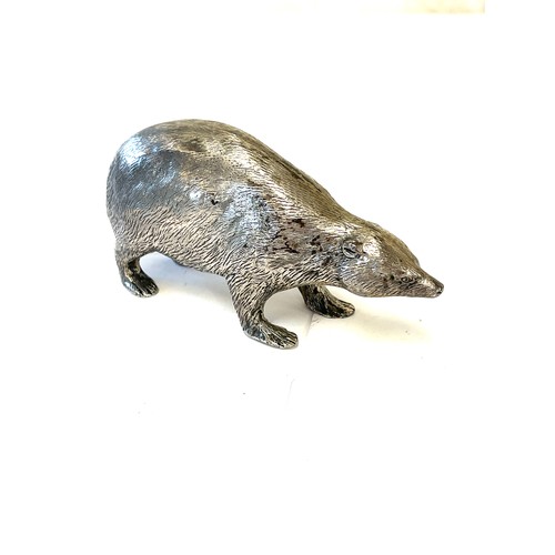 502 - Hallmarked silver badger London Makers hallmarked E.B weighs approx 199 grams