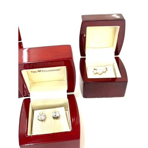 504 - Selection of boxed Tru Diamonds costume jewellery